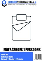 Matrashoes 1 persoon wit - Extra sterk plastic - Matrashoes verhuizen - Beschermhoes verhuizen - 114cm x 225cm