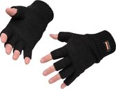 Vingerloze handschoenen Unisex - Zwart -  Voering van Insulatex™ voor warmte en comfort - Handschoenen zonder vingertoppen - Fingerless gloves