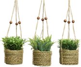 Plantenhanger 8x12cm Naturel | Hangende mand | Handgemaakt | Planten-houder / Hang-plant | Planten Accessoires | Hangmand |