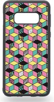 80s marshmallow grid Telefoonhoesje - Samsung Galaxy S10e