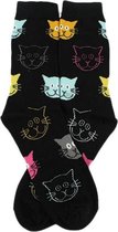 Katten sokken - Unisex - One size fits all - Katten cadeau - Cadeau voor mannen en vrouwen