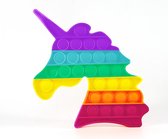 Pop it Fidget toy | De Fidget toy om van je stress af te komen! | Wasbaar | Lichtgewicht | BPA vrij | Eenhoorn | Regenboog
