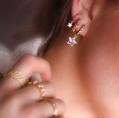 Jobo By JET oorbellen - Goud met spikes en gekleurde diamanten