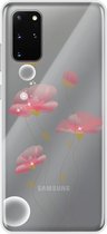Samsung Galaxy S20 Plus - Smart cover - Transparant - Rozebloem