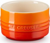 Le Creuset 6 Aardewerken schaaltje - ramekin - stapelbaar in Oranjerood 0,2l