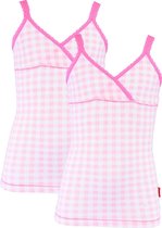 Claesen's hemdje meisje Pink Checks 2-pack 104-110