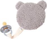 LOVEissue speenknuffeltje beer teddy grijs | BIBS fopspeen Cloud T1| 0 t/m 6 mnd