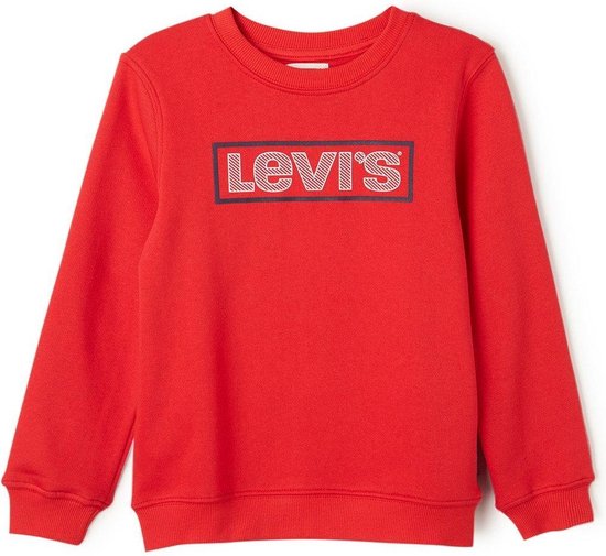 Levi's Sweater met frontprint en logo - Rood - Maat 128 | bol.com