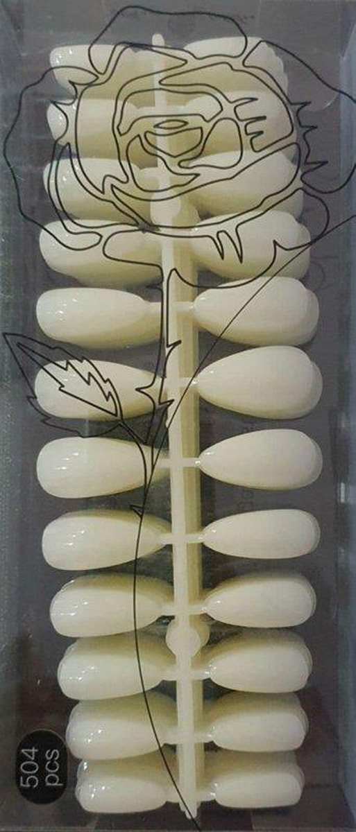 Goedkoopste Press - On / Show Tips ALMOND NATUREL box met 504 Stuks (6 maten