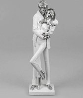 Man - Vrouw - Beeld - 46cm - Polyresin - Liefde - Wit
