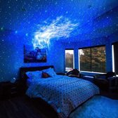 Kinder kamer verlichting Sterren projector - Zwart - Met afstandsbediening - 10 kleuren licht sterrenhemel (galaxy projector) + Bluetooth speaker