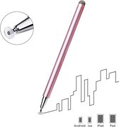 Styl@ 2-in-1 Stylus Pen Universeel Touch Screen Precision Disc Capacitief Styluspen voor iPad, iPhone, iOS, Android, smartphone, tablet, laptop, Samsung Galaxy - Roze