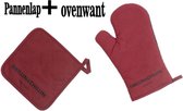 Gusta Pannenlap 20x20cm en ovenwant rood voor je keuken
