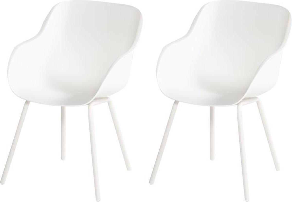 Hartman Sophie elegance tuinstoel - Wit - set van 2 - wit rondo onderstel