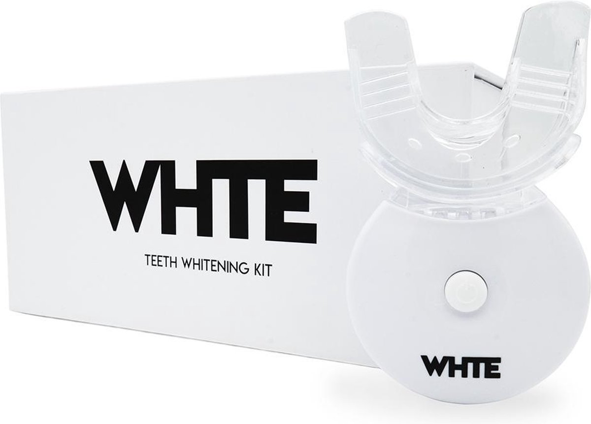 WHTE Tandenbleekset - Thuis Tanden bleken - Wittere tanden in 10 min. - zonder peroxide (waterstofperoxide)