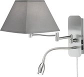 OSRAM - LED Wandlamp - Torna Hotia - E14 Fitting - 3W - Warm Wit 3000K - Vierkant - Mat Grijs - Aluminium