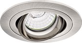 Spot Armatuur GU10 - Proma Alpin Pro - Inbouw Rond - Mat Nikkel - Aluminium - Kantelbaar - Ø92mm