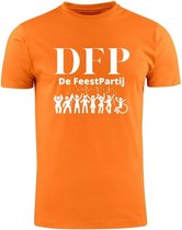 De feestpartij Heren t-shirt | politiek | politiekepartij | feesten | Johan Vlemmings | grappig | cadeau | Oranje