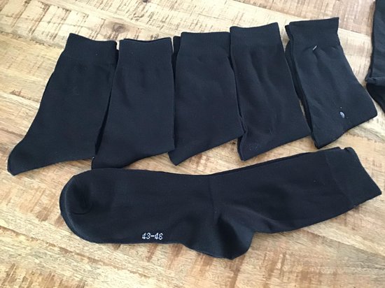 7 Paar Herensokken - Katoen Sokken - Zwart Kleur - Maat 43/46