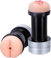 2in1 Hummer Anus & Vagina - Toys voor heren - Kunstvagina - Beige - Discreet verpakt en bezorgd