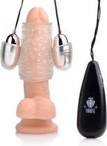 Dual Vibrerende Penissleeve - Toys voor heren - Kunstvagina - Transparant - Discreet verpakt en bezorgd