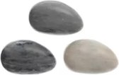Argan steenzeep, marmer look, handmade, sierzeep, handzeep, badkamer, steen vorm, 3 stuks, grijs varianten, 7 cm, 3x80 gram