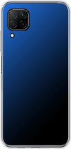 Huawei P40 Lite - Smart cover - Blauw Zwart - Transparante zijkanten