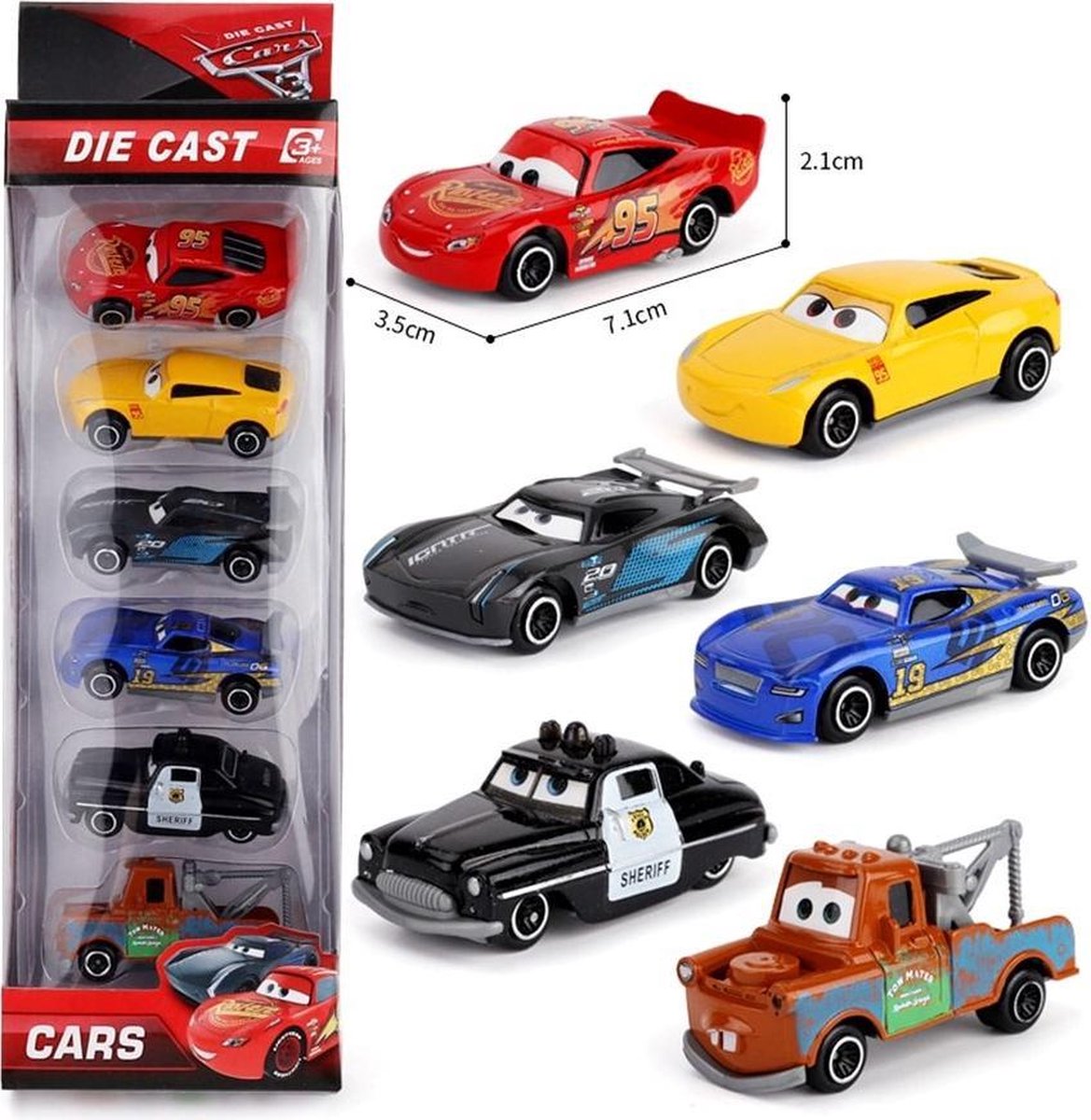 Auto Speelgoed - Auto - Cars Autootjes Speelgoed Jongens - Set van 6... | bol.com
