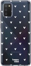 HappyCase Samsung Galaxy A02S Hoesje Flexibel TPU Hartjes Print