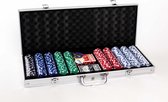 Pokerset- Poker Game - Poker Chips- Poker Koffer- Pokerspel – Pokerset 500 Chips – Pokerset volwassenen- (11,5 gram chips)