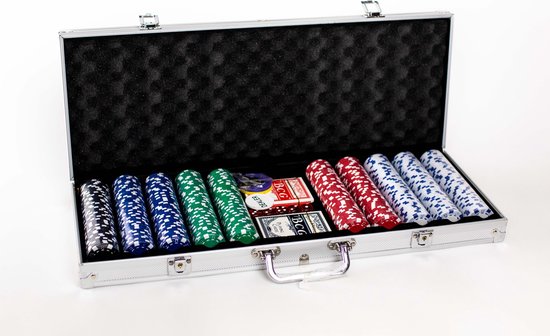Grof dinsdag Tegenhanger Pokerset- Poker Game - Poker Chips- Poker Koffer- Pokerspel – Pokerset 500  Chips –... | bol.com