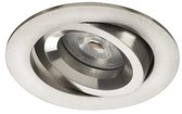 Platte inbouwspot Gardi -Rond RVS Look -Extra Warm Wit -Dimbaar -3.8W -RTM Lighting LED