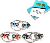 ZTWK© - Fidget toys pakket - Sleutelhanger - Keychain + Unpop it! Kaartspel - Friemel ringen - set van 4