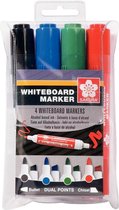 Sakura whiteboard markers 4 kleuren - dubbelpunt