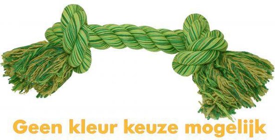 Happy Pet Flossin Fun 2 Knoop - Flostouw - Assorti - Super Size - 50 x 13 x 13 cm