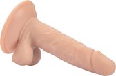 Realistische dildo - vibrerend met zuignap – 18 cm -King Cock - trilfunctie - anale dildo - vaginale dildo – vibrator – Beige – met afstandsbediening - natuurlijk