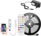 Drphone AG03 - Led strip - Multi Kleur - 5050 SMD - Waterproof - App Controle - Afstandbediening - Bluetooth audio - 10 Meter