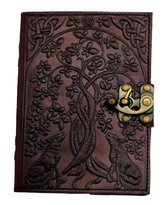 Wolves with Tree of Life Leather Journal