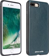 Blauw hoesje van Pierre Cardin - Backcover - Leer - Stijlvol - iPhone 7-8 Plus - Luxe cover