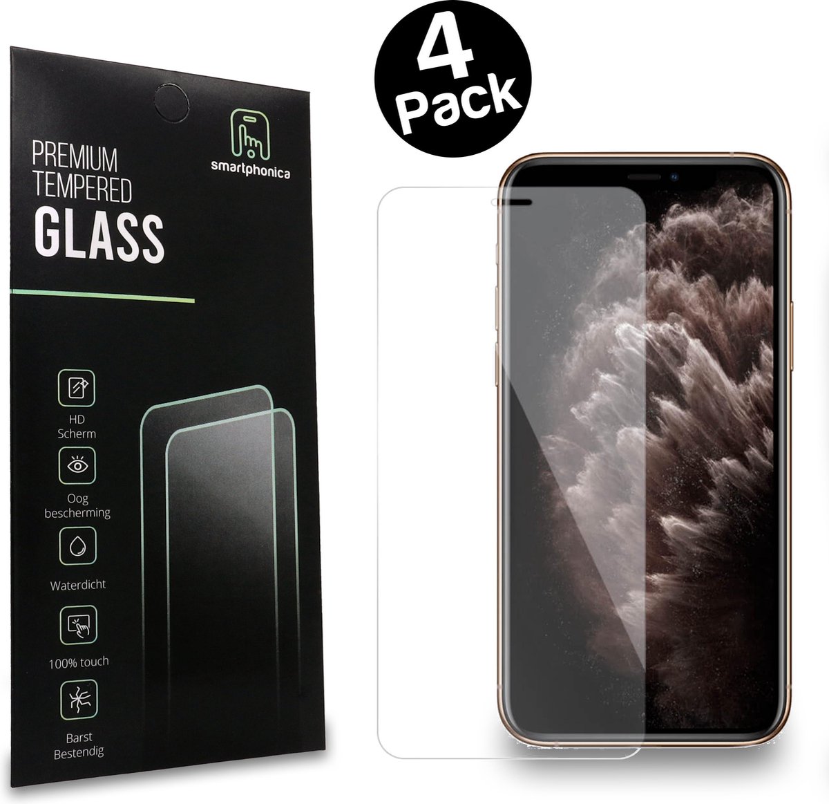 Screenprotector iPhone XS MAX - Screenprotector Glas voor iPhone XS MAX - 4 stuks - Smartphonica