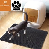 V&B Pet Products Waterdichte Kattenbakmat (40 X 50 CM) - Grit Opvanger - Kattenbak Accessoire - Honinggraad - Urine/Water Afstotend - Kat & Kitten - Huisdier - Opgeruimd - Hygienis