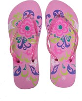 Sorprese – slippers – Flowers roze – maat 36 – slippers dames – teenslippers - badslippers