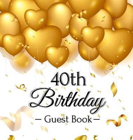 40th Birthday Guest Book - cover
