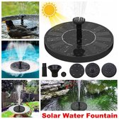 Solar Fontein - met een diameter van ca 13 cm – werkt op Zonne-energie - voor in de tuin of op balkon – geschikt voor in een vijver of waterschaal - drijvende fontein zonder snoer - alleen vo