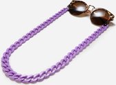 Eyezoo® XL Chain – Brillenketting Grote Schakel - Retro Vintage Paars - Acrylaat