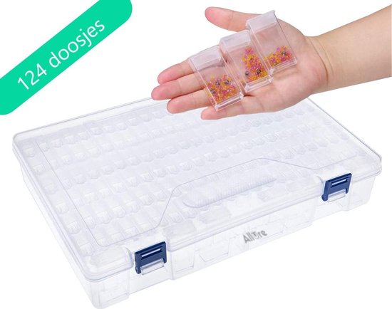 AS19734-BOITE DE RANGEMENT.Boîte De Rangement Pour Peinture Diamant. 28-56-64 Grilles. Boîte De