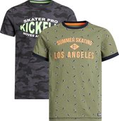 WE Fashion Jongens T-shirt met print, 2-pack