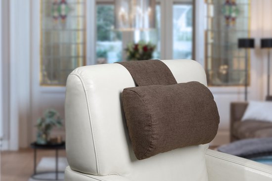 hoofdkussen F01 bruin voor relax fauteuil- luxe nekkussen met contragewicht... |