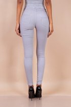 Broek Dulani normale taille met sier ritsen grijs