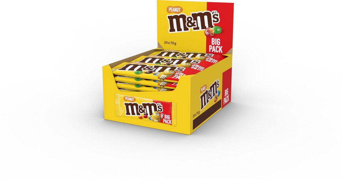 M&M'S Pinda chocolade partyzak - 6 x 1kg - The famous Amsterdam Candy Store